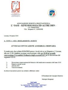 Assemblea Soci (3 aprile)