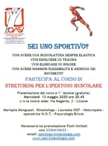 Stretching per l’ipertono  13 maggio 2020
